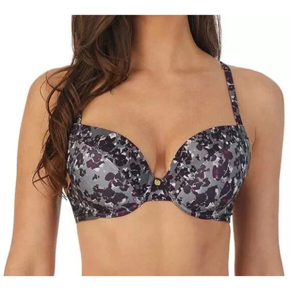 Le Mystere Safari Plunge T Shirt Bra Size 32DDD Winter Foliage Contour Underwire - Picture 1 of 9